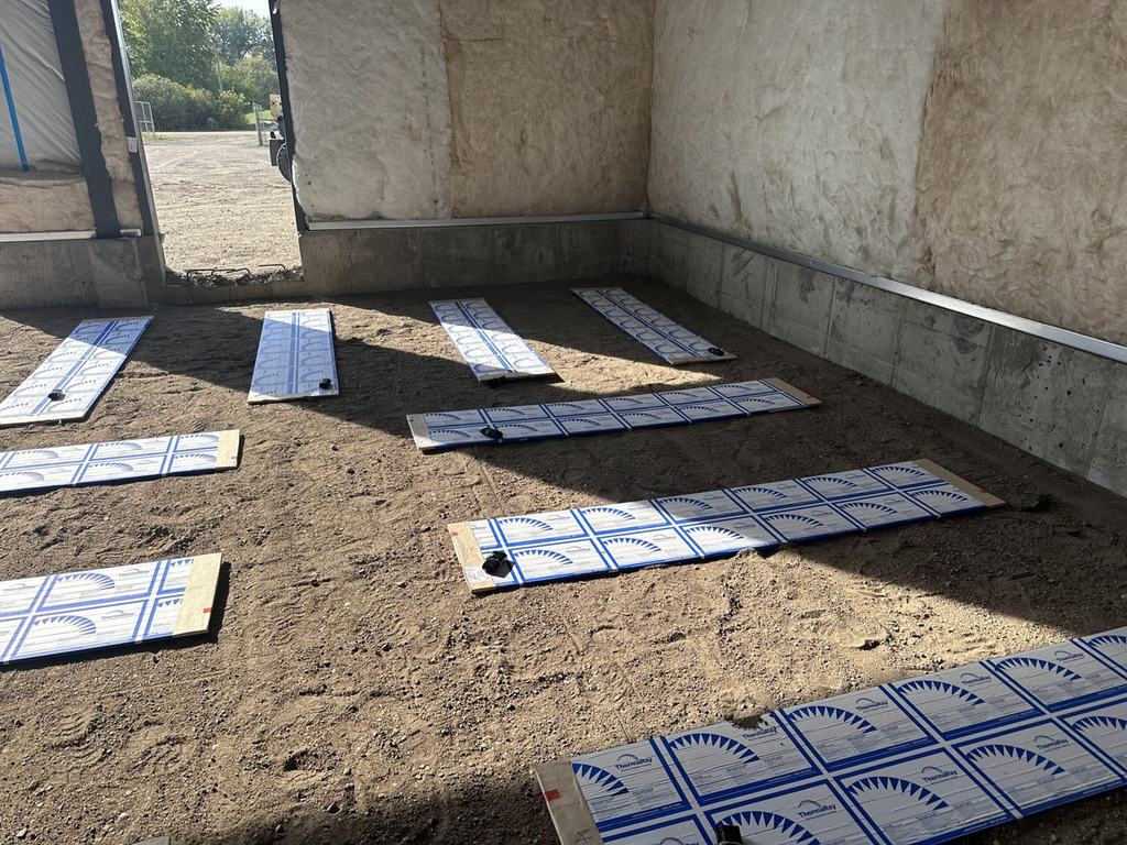 Floor Heating for the Hoot Lake Solar Project