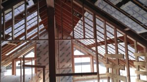 Radiant Ceiling panels installed in vaulted Great Room